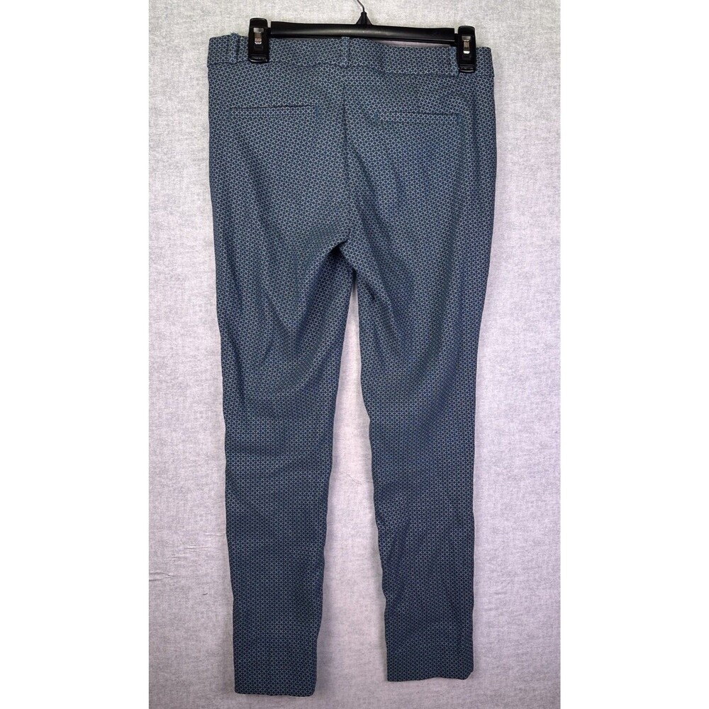 Banana Republic Sloan Ankle Pants Women’s Size 0 Teal Geometric Stretch - Picture 5 of 8